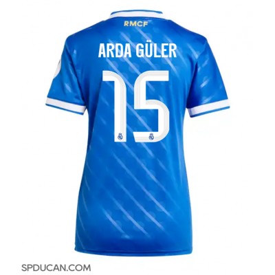 Zenski Nogometni Dres Real Madrid Arda Guler #15 Rezervni 2025-26 Kratak Rukav Zenski Nogometni Dres Real Madrid Arda Guler #15 Rezervni 2025-26 Kratak Rukav